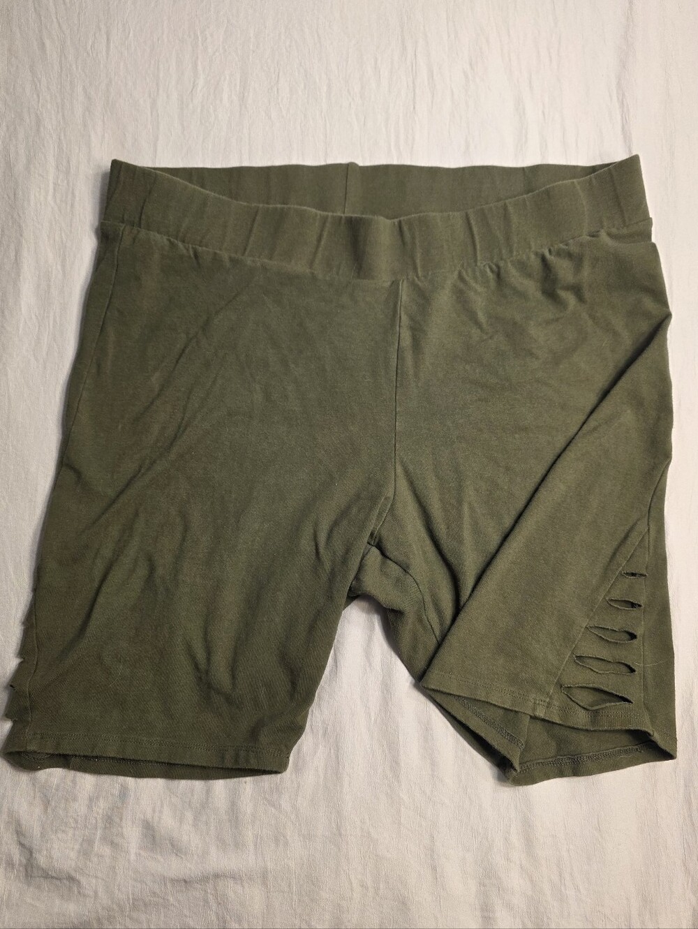 torrid Olive Green Cutout Bike Shorts